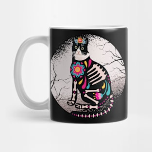 Dia De Los Muertos Skeletons Cat Mexican Day Of The Dead Mug